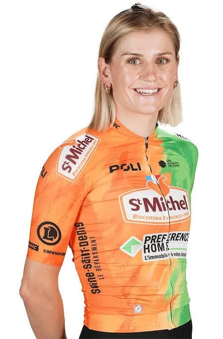 Émilie Morier en maillot professionnel St Michel – Préférence Home